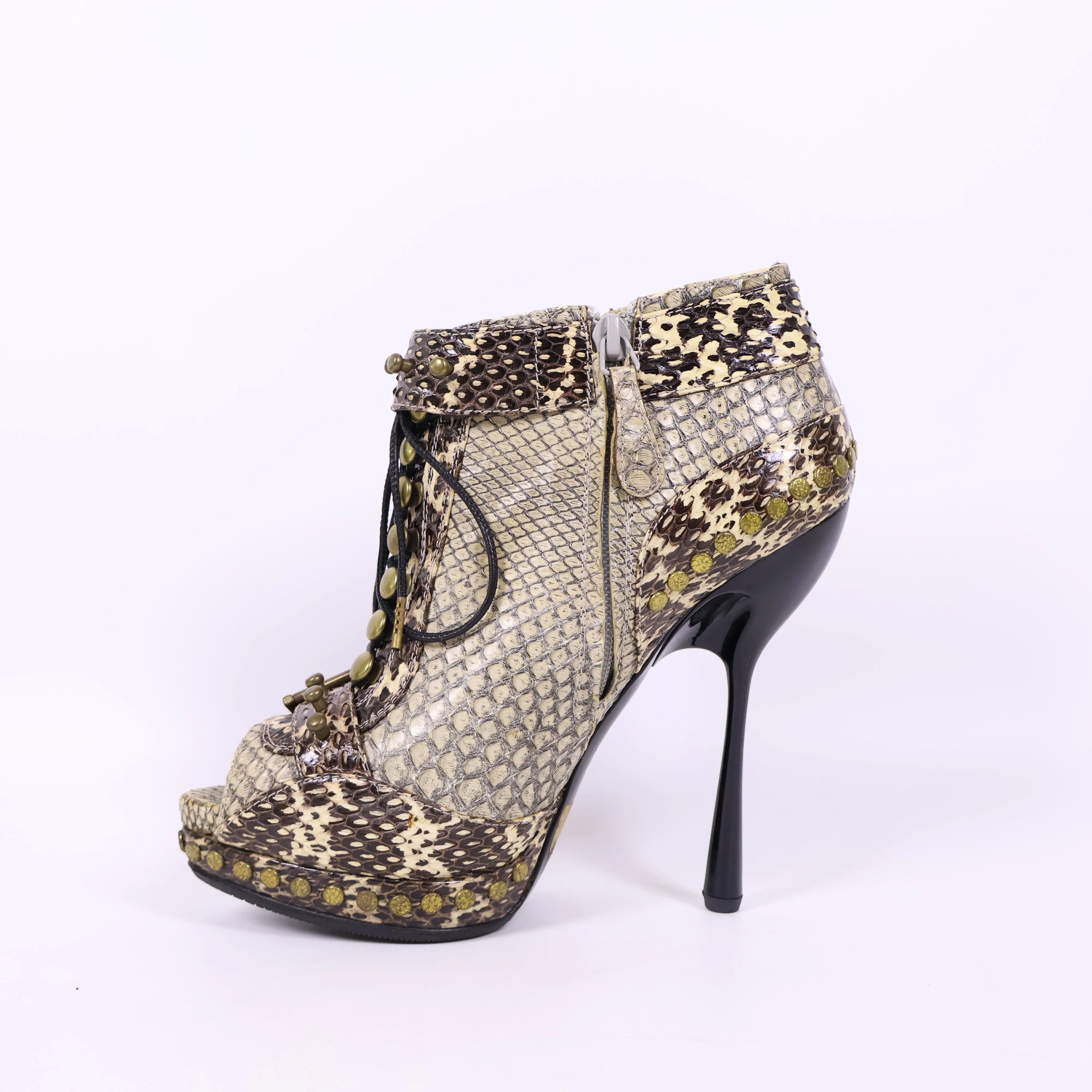 Alexander McQueen Toe Boots Python 36