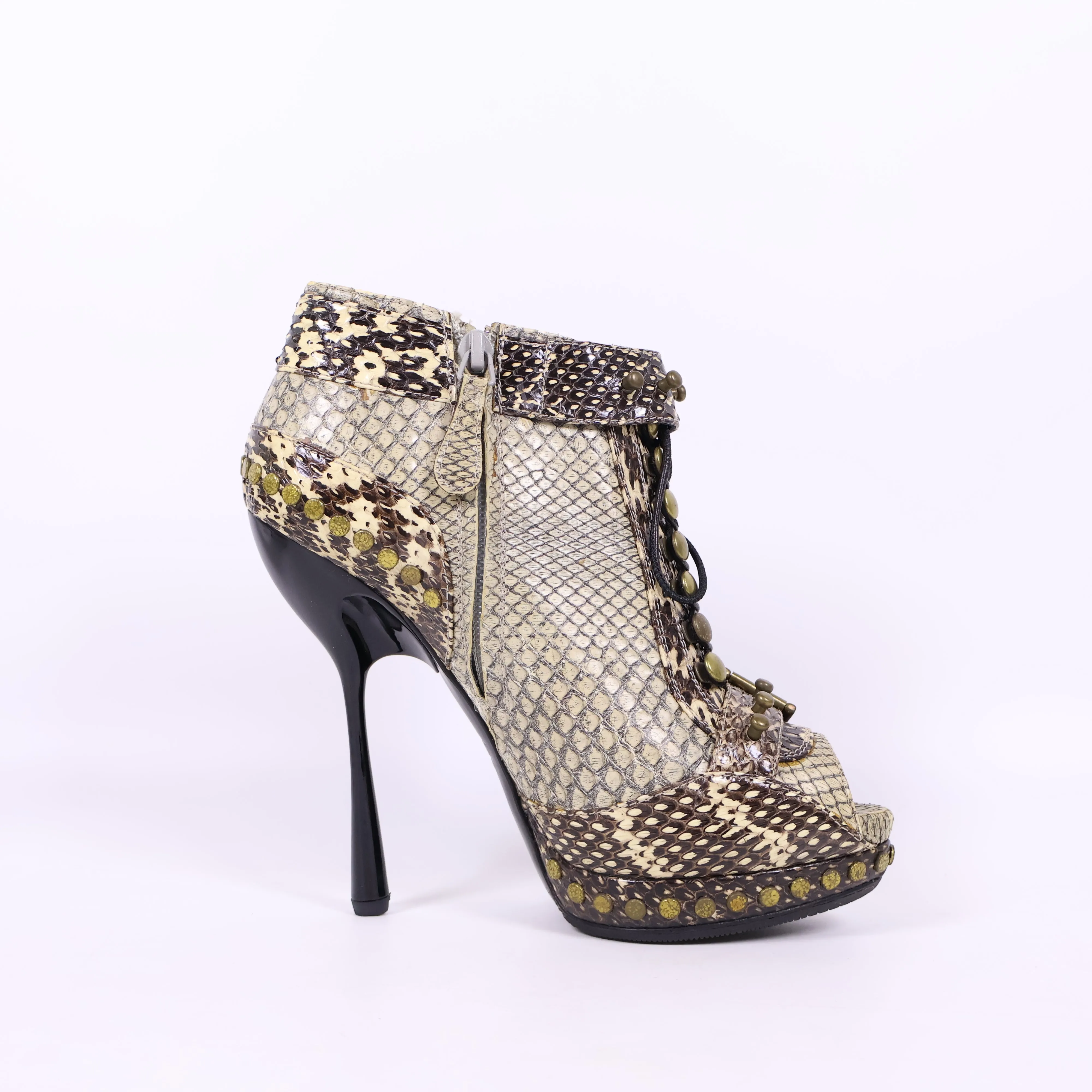 Alexander McQueen Toe Boots Python 36