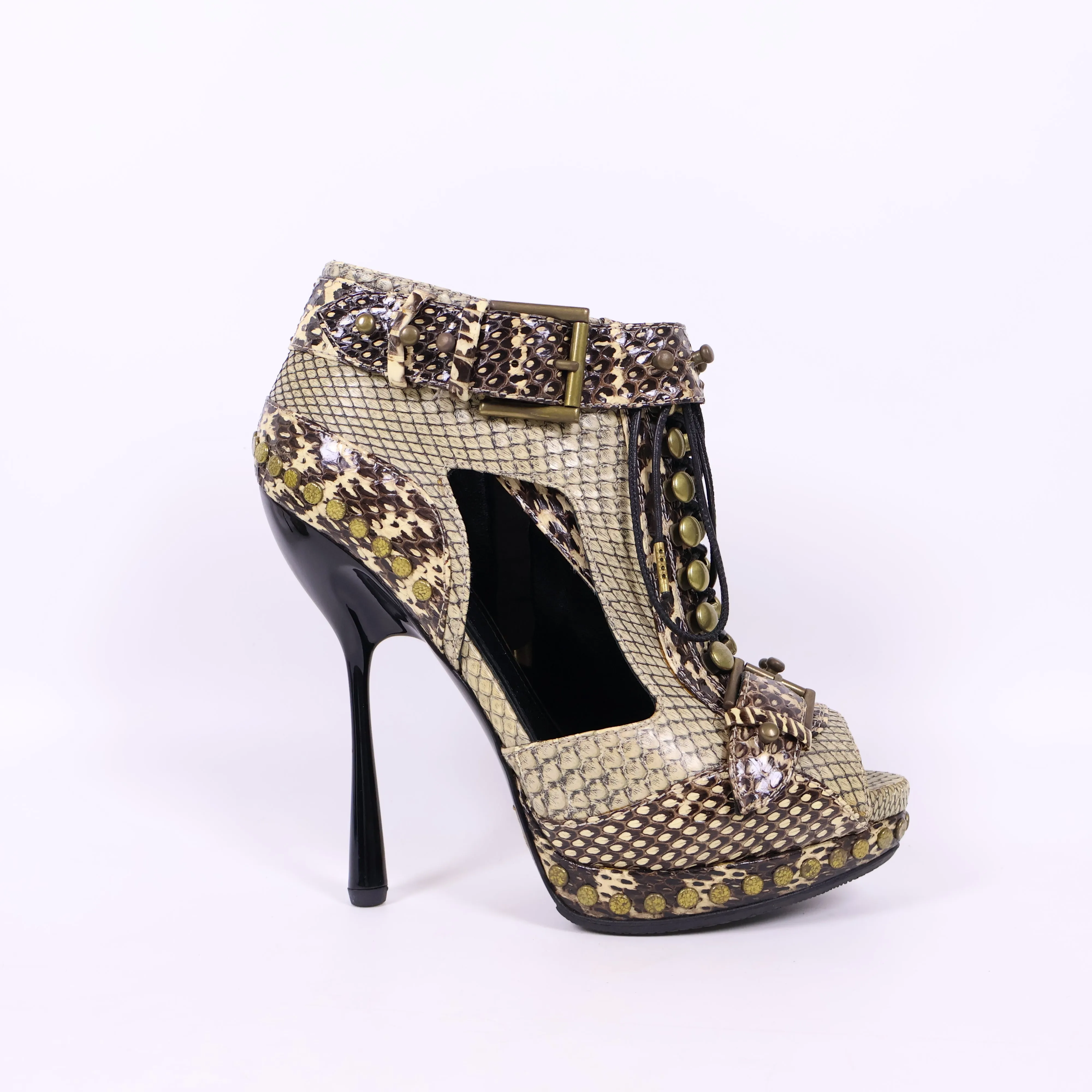 Alexander McQueen Toe Boots Python 36
